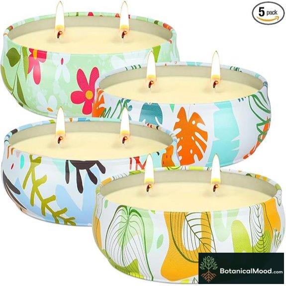 Citronella Outdoor Candles 4-Pack Scented Long Burn