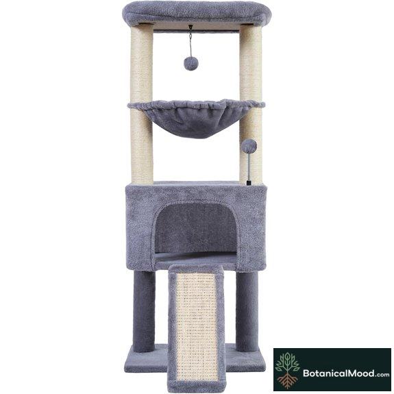 ROYPET Fashion Design 43.3 Cat Trees with Cat Houses,Grey
