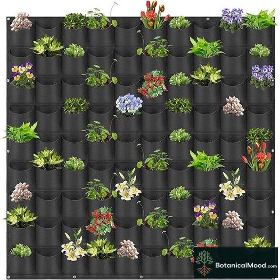 Hanging Wall Garden Grow Bags with 90 Pockets
