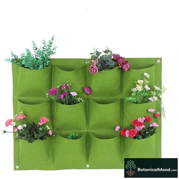 Vertical Hanging Planter Bag for Herbs and Flowers
