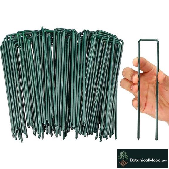 Therwen 200 Pack 6-Inch Heavy Duty Turf Stakes