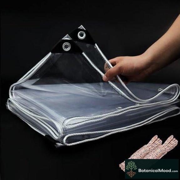 Heavy Duty Clear Vinyl Tarp with Grommets 3'x6