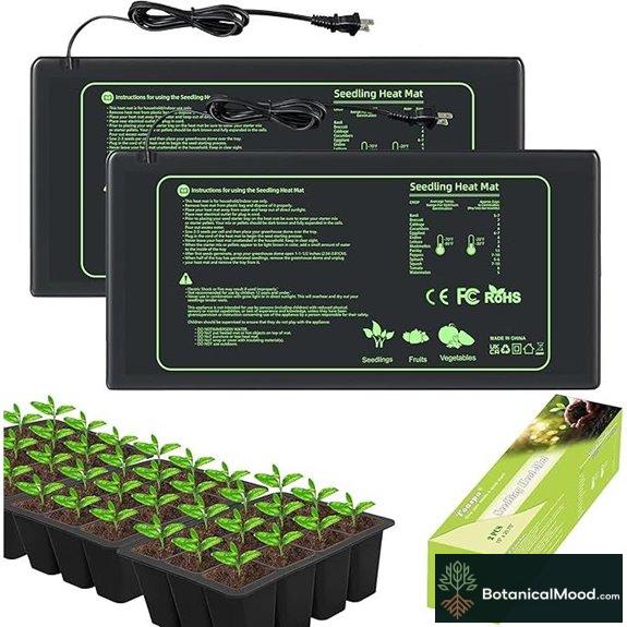 Seedling Heat Mat 2-Pack for Indoor Gardening