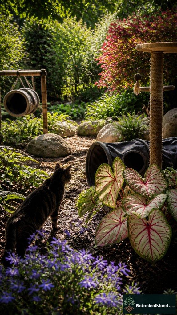 interactive outdoor feline playgrounds