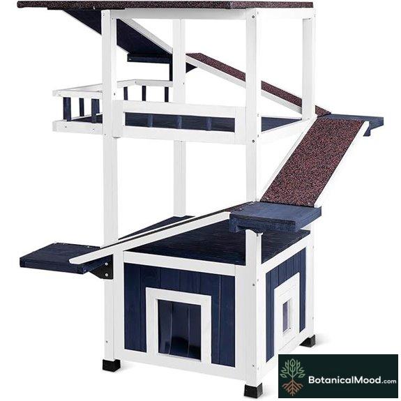 Outdoor Cat House with Multiple Levels