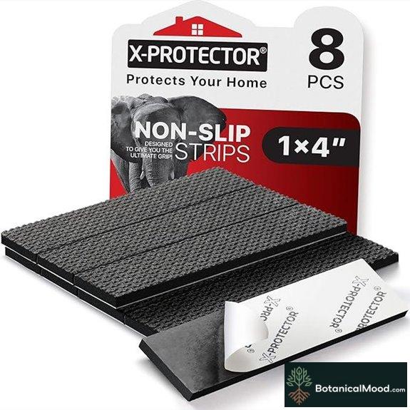 X-Protector Rubber Strips 8 Pack Non-Slip Self-Adhesive