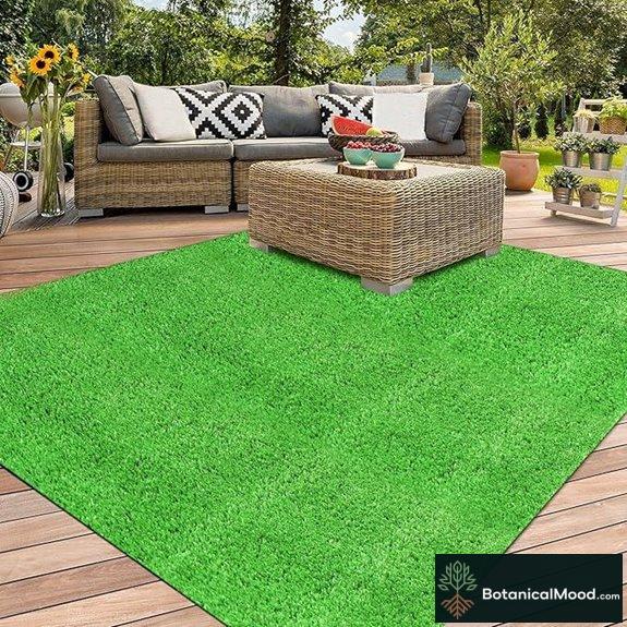 XLX Turf Outdoor Artificial Grass Rug 4x4 Feet