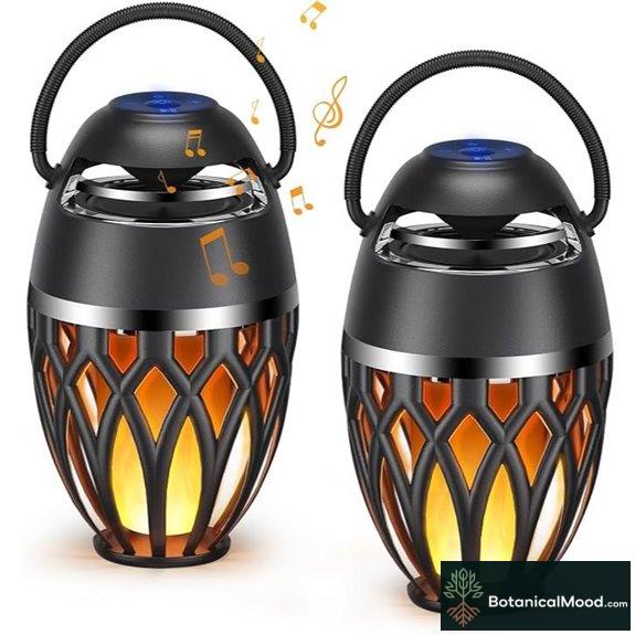 MOFOKEAY 2 Pack Outdoor Bluetooth Speakers with LED