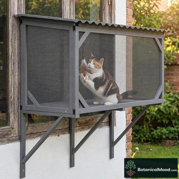 Outdoor Cat Enclosure Window Perch Hammock