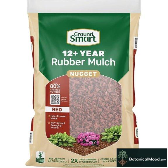 GroundSmart Out Door Garden Fencing Rubber Mulch 0.8 Cubic Feet Cedar Red