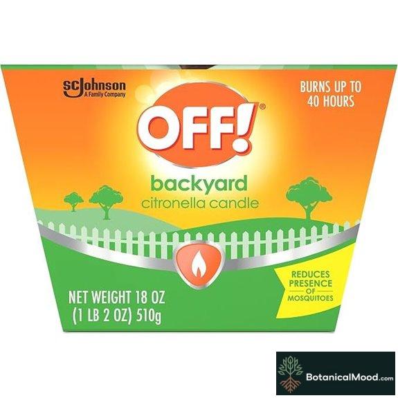 OFF! Citronella Candles for Outdoors 40-Hour Burn