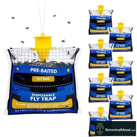 8 Pack Outdoor Hanging Fly Traps with Bait