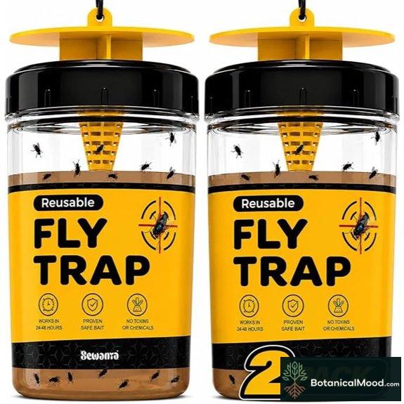 Outdoor Fly Trap Set with Non-Toxic Bait