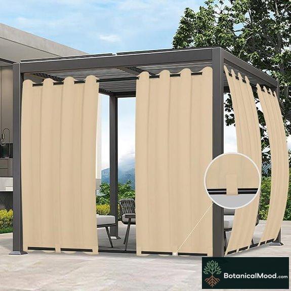 Waterproof Outdoor Curtains for Patio and Gazebo