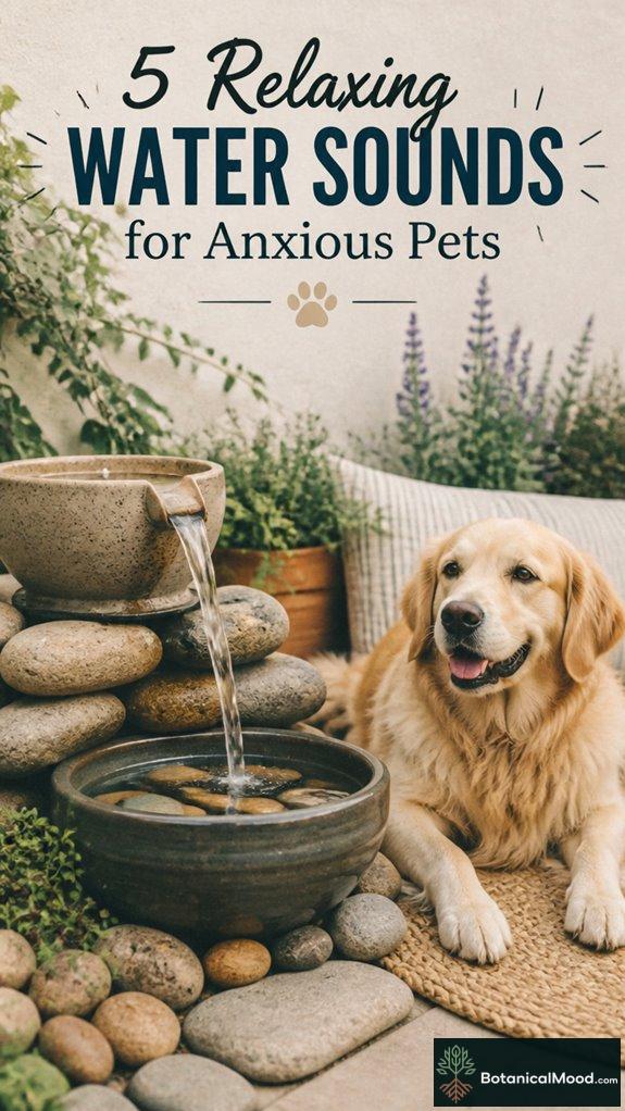 pet anxiety water sounds