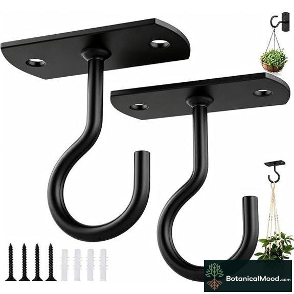 Wall Ceiling Hooks for Hanging Plants (2 Pack)