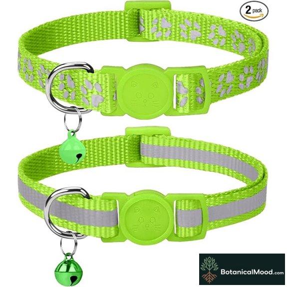 Taglory Reflective Cat Collar 2-Pack Adjustable & Breakaway