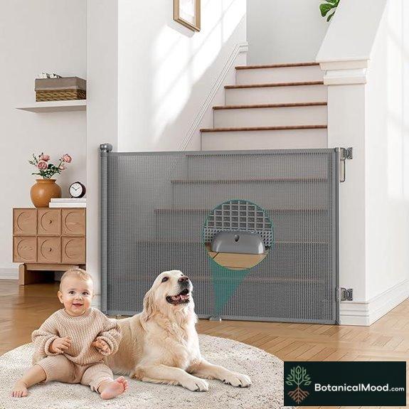 Babepai Retractable Baby Gate 55 Indoor/Outdoor