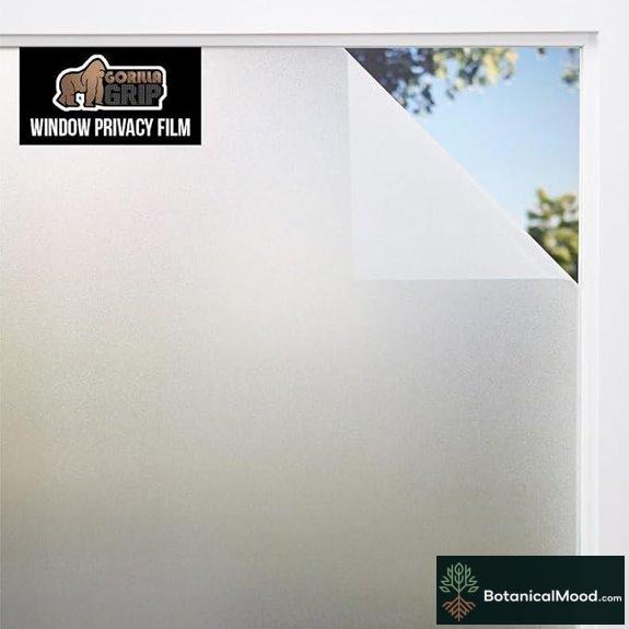 Gorilla Guard Window Privacy Film Frosted Reusable Static