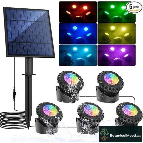T-SUN Solar Underwater Pond Lights (5 RGB)
