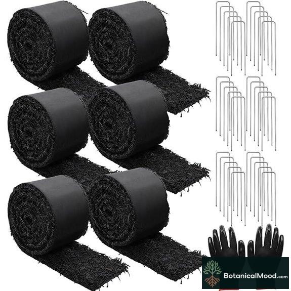 6 Pack 10 Ft Rubber Mulch for Landscaping Gardens