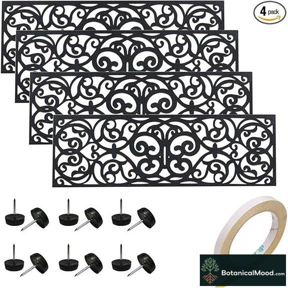 Rubber Non-Slip Butterfly Stair Treads (Set of 4)