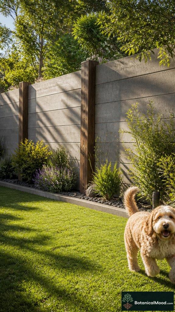 secure durable garden wall installation