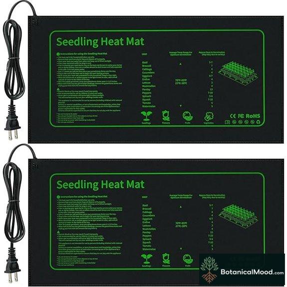 LOCONHA Seedling Heating Mat 2 Pack Waterproof 10x20.75