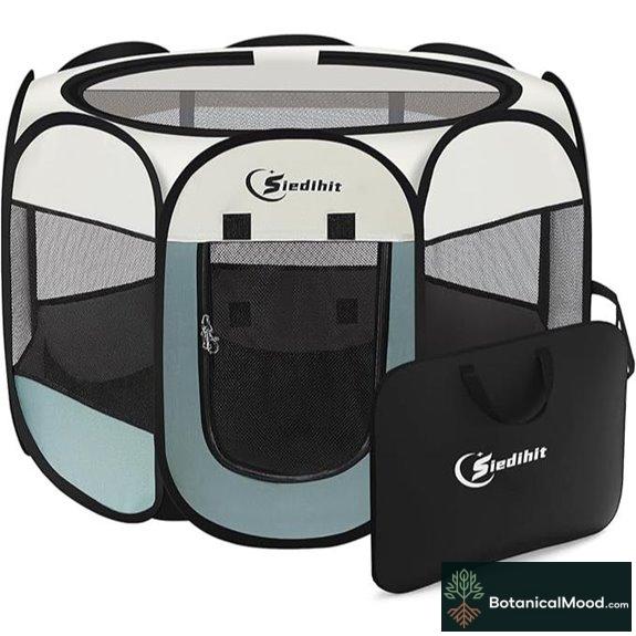 Siedihit Small Dog & Pet Playpen with Carrying Case