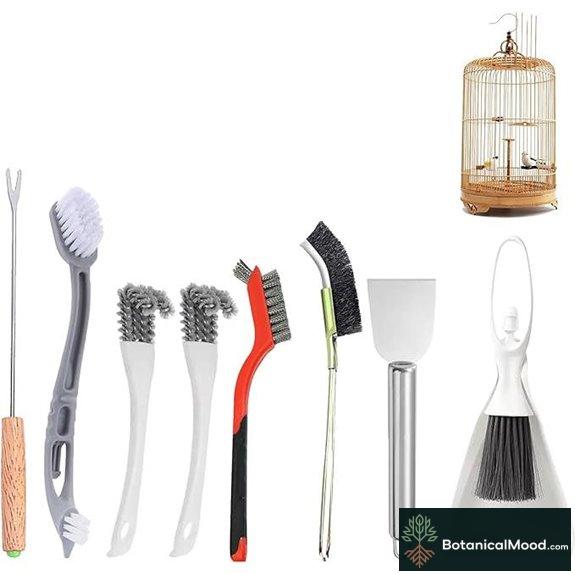Bird Cage Cleaning Brush Set for Small Pets