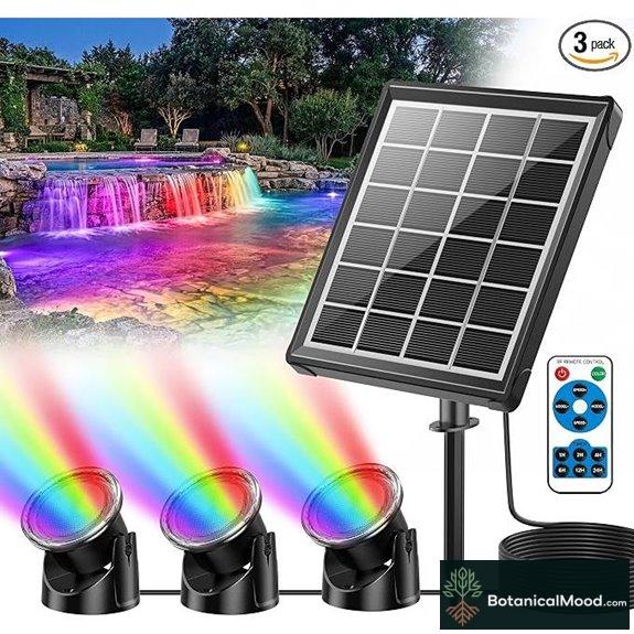 POPOSOAP 4W Solar Pond Lights with Remote Control