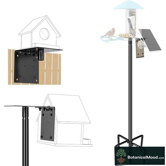 Ottsuls Bird Feeder Pole with 5-Prong Base (109 Inches)