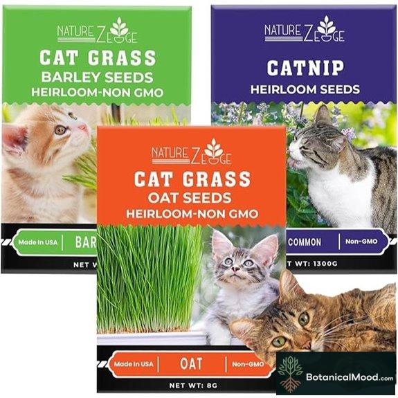 NatureZ Edge Cat Grass & Catnip Seeds (3 Pack)