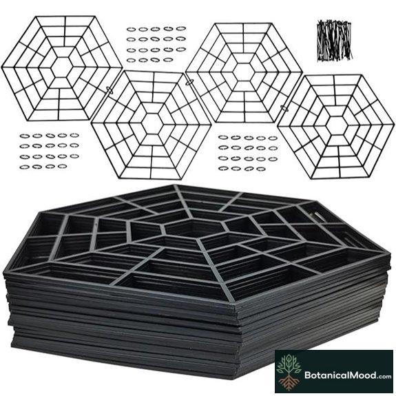 MAITER Pond Fish Netting 20 Pack Black Hexagon