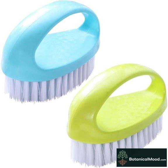 2-Pack Heavy Duty Cleaning Scrub Brushes (Green & Blue)