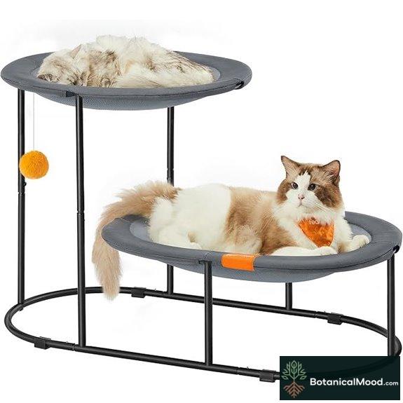 Feandrea 2-Tier Elevated Cat Hammock Bed