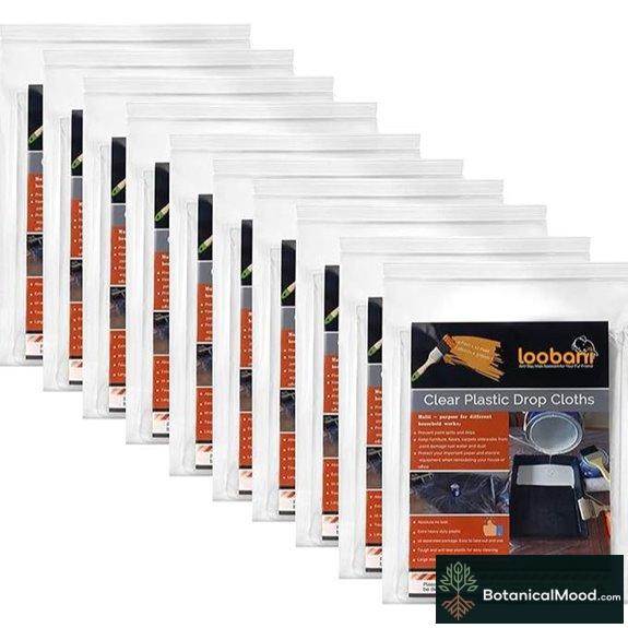 10-Pack Waterproof Painter Drop Cloths 9x12 Feet