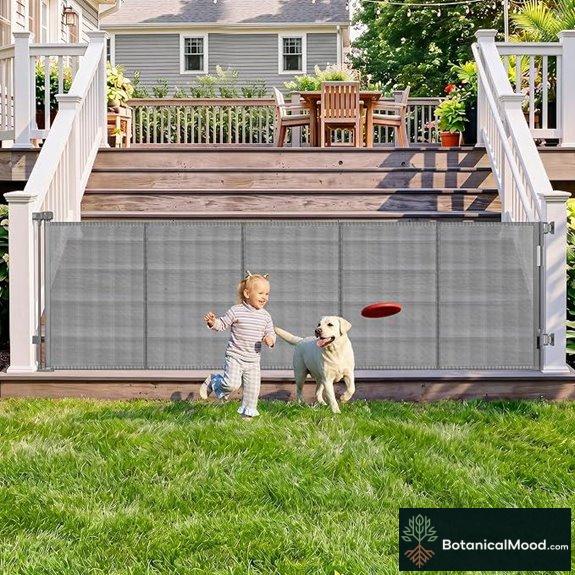 108 Waterproof Retractable Baby/Dog Gate with Rust-Proof Hardware