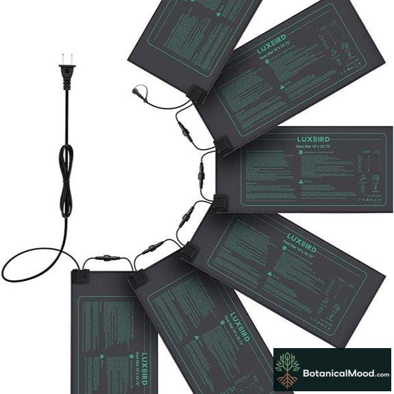 LUXBIRD 6 Pack Waterproof Seedling Heat Mats