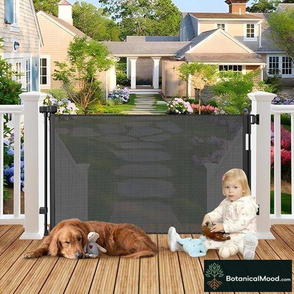 Weatherproof Retractable Outdoor Dog Gate 55 Wide