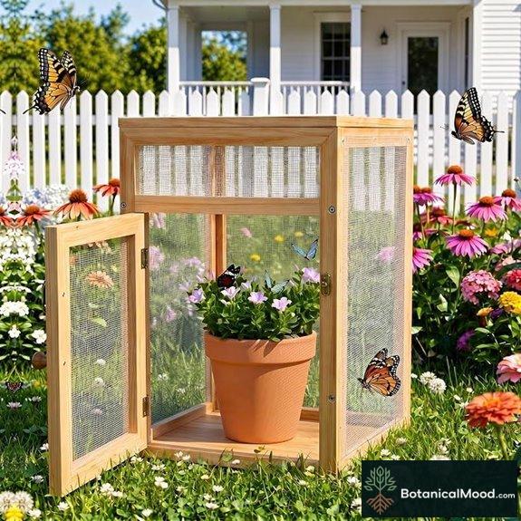 Bucherry Wooden Butterfly Habitat Cage Kit for Kids