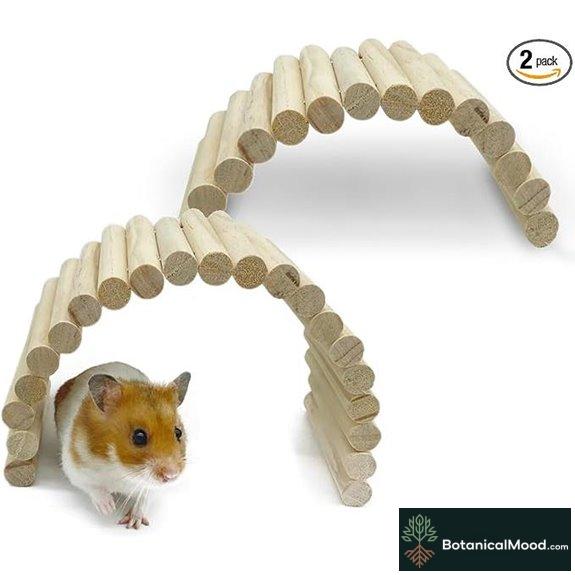 PIVBY Wooden Hamster Ladder & Tunnel Toy (2 pcs)