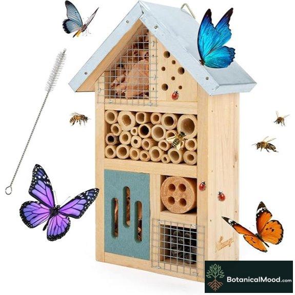 Niteangel Wooden Insect Hotel for Garden Beneficial Insects